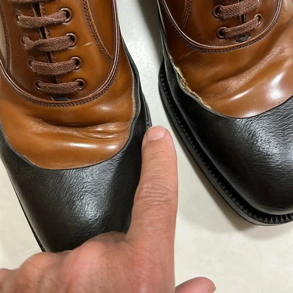 Prada Brown Shoe with rubber accent size 9 USA